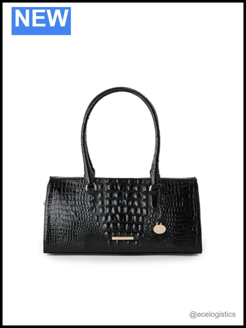 Sophia Leather Satchel Handbag Zip Top Interior Pocket